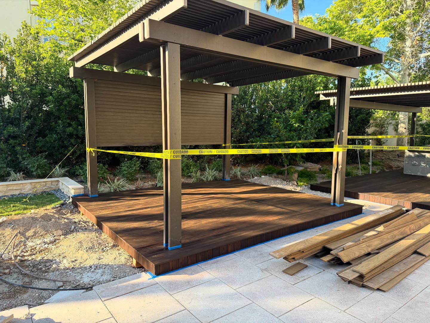 Framing structural work Las Vegas — pergola deck construction