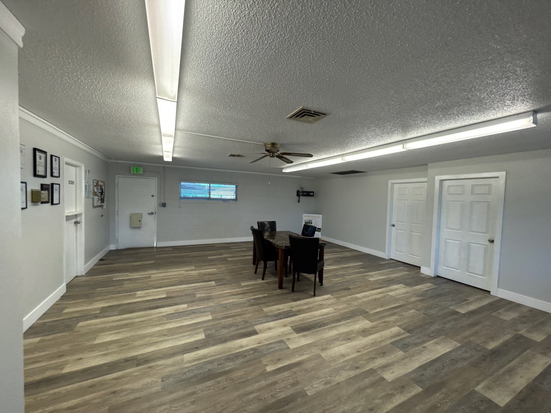 Commercial office renovation Las Vegas — flooring and finish